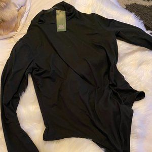 Wild Fable Black Long Sleeve Bodysuit